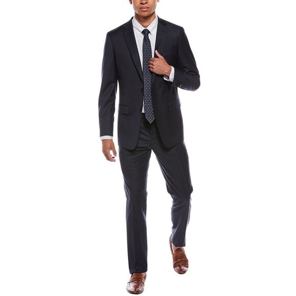 Cavalli Class Mens  2Pc Slim Fit Wool Suit, Grey - Picture 1 of 6